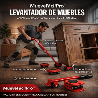 MueveFácilPro™ – Kit Levanta y Mueve Muebles