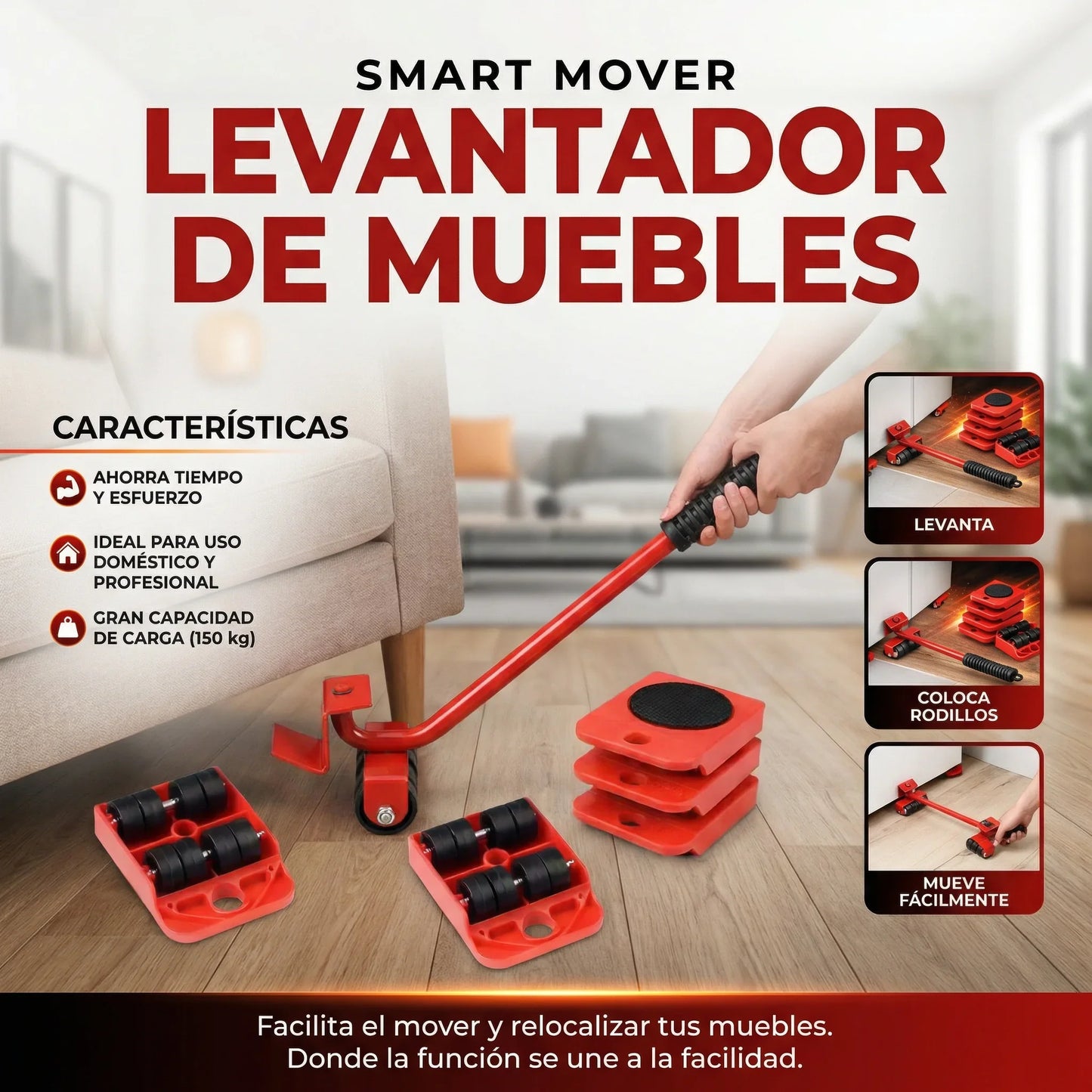 MueveFácilPro™ – Kit Levanta y Mueve Muebles